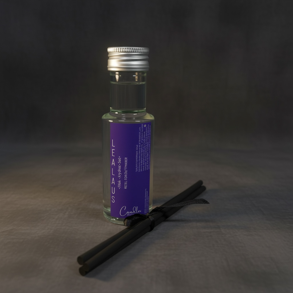 Flaske med olje og pinner