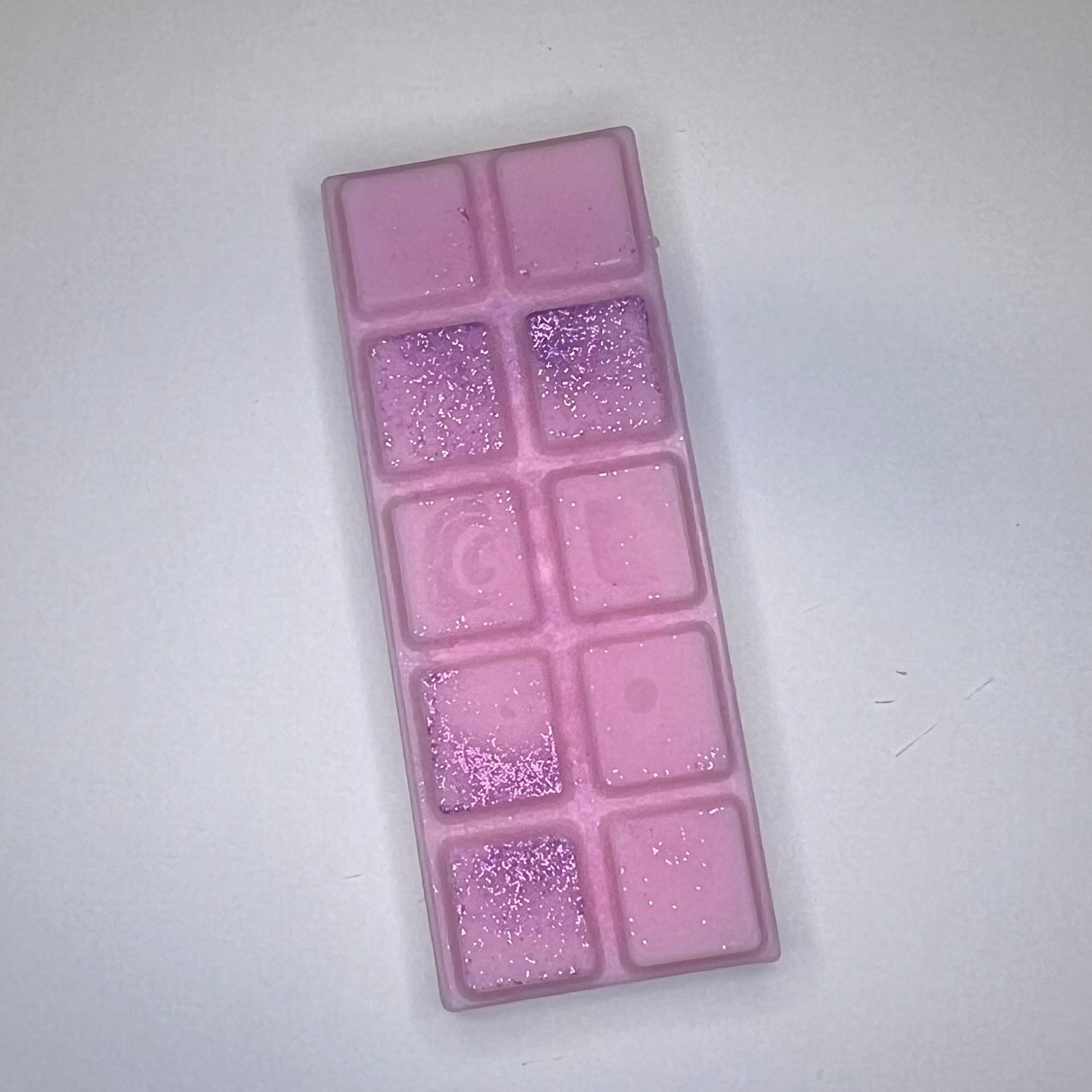 Rosa duftvoks med rosa glitter