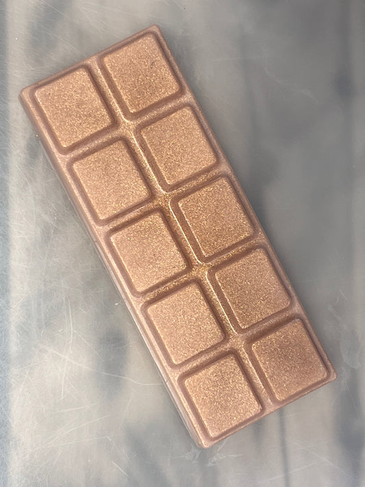 Beige duftvoks/smeltevoks med gullglitter