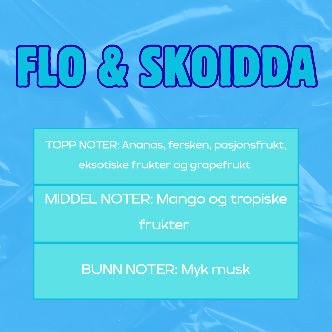 Beskrivelse av duft
Toppnoter: Ananas, fersken, pasjonsfrukt, eksotiske frukter og grapefrukt
Middelnoter: Mango og tropiske frukter
Bunnoter: Myk musk