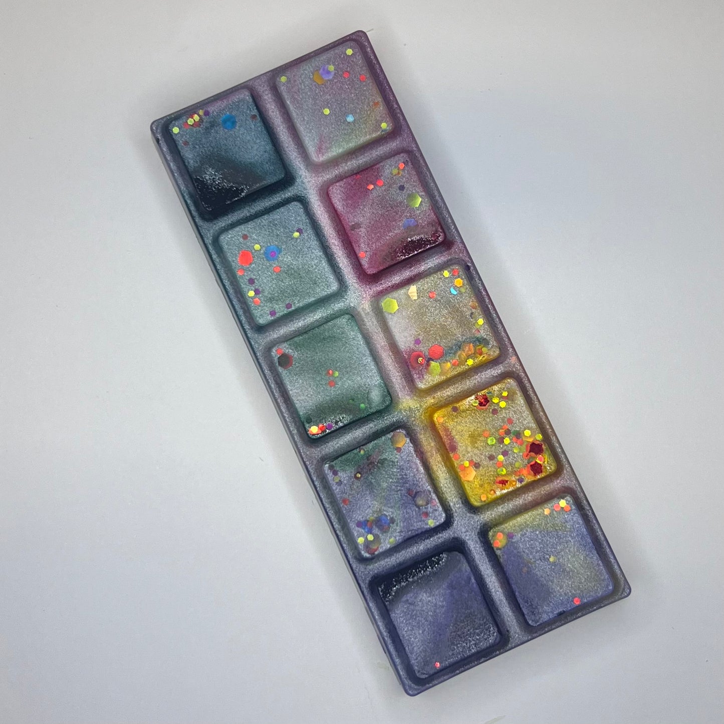 Fargerik duftvoks/smeltevoks med glitter