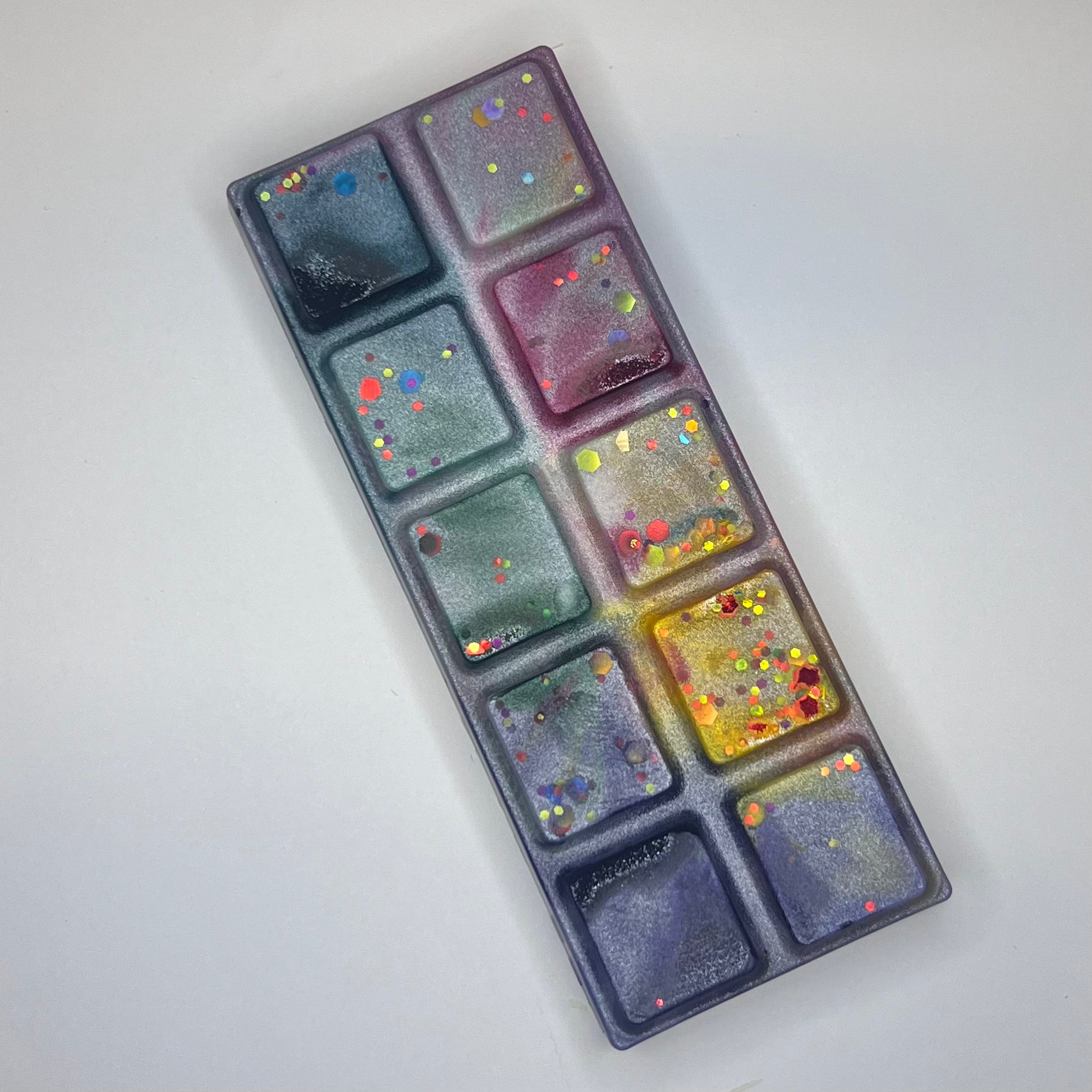 Fargerik duftvoks/smeltevoks med glitter