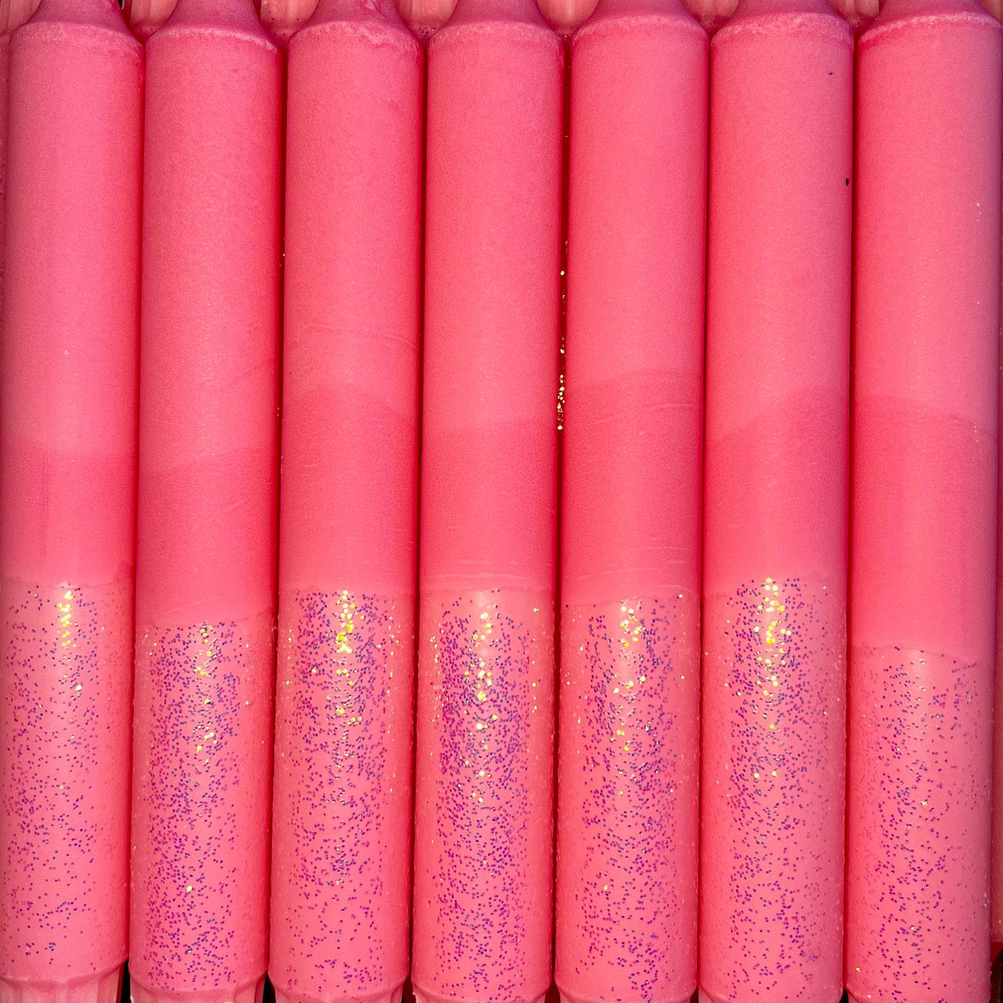 Kunstlys rosa m/glitter