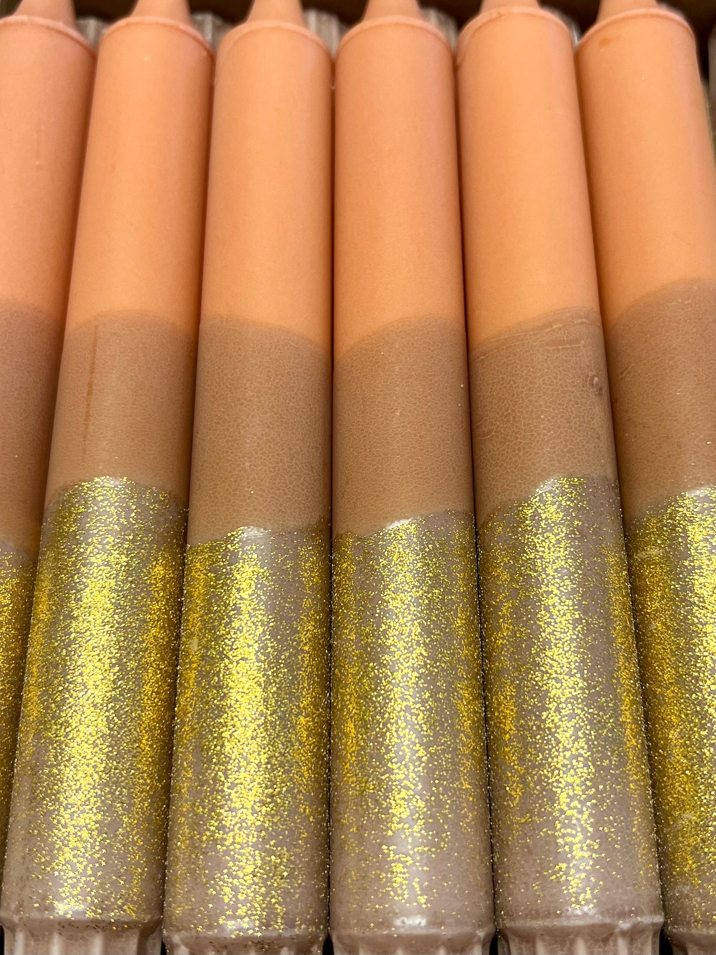 Kunstlys brun m/glitter