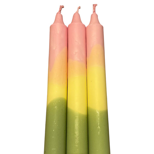 Kunstlys rosa/gul/grønn