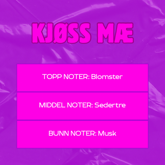 Beskrivelse av duft
Toppnoter: Blomster
Middelnoter: Sedertre
Bunnoter: Musk