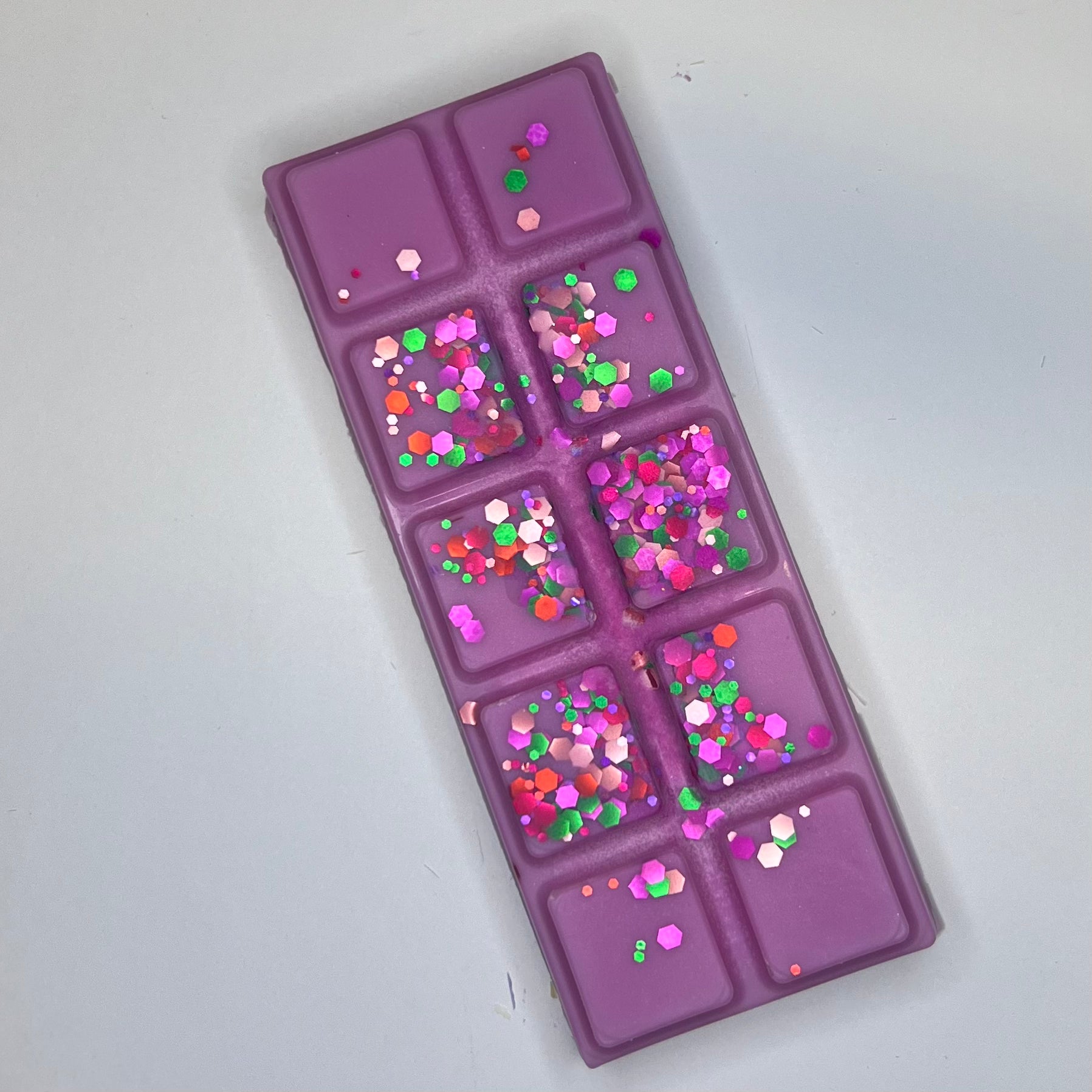 Rosa duftvoks/smeltevoks med glitter