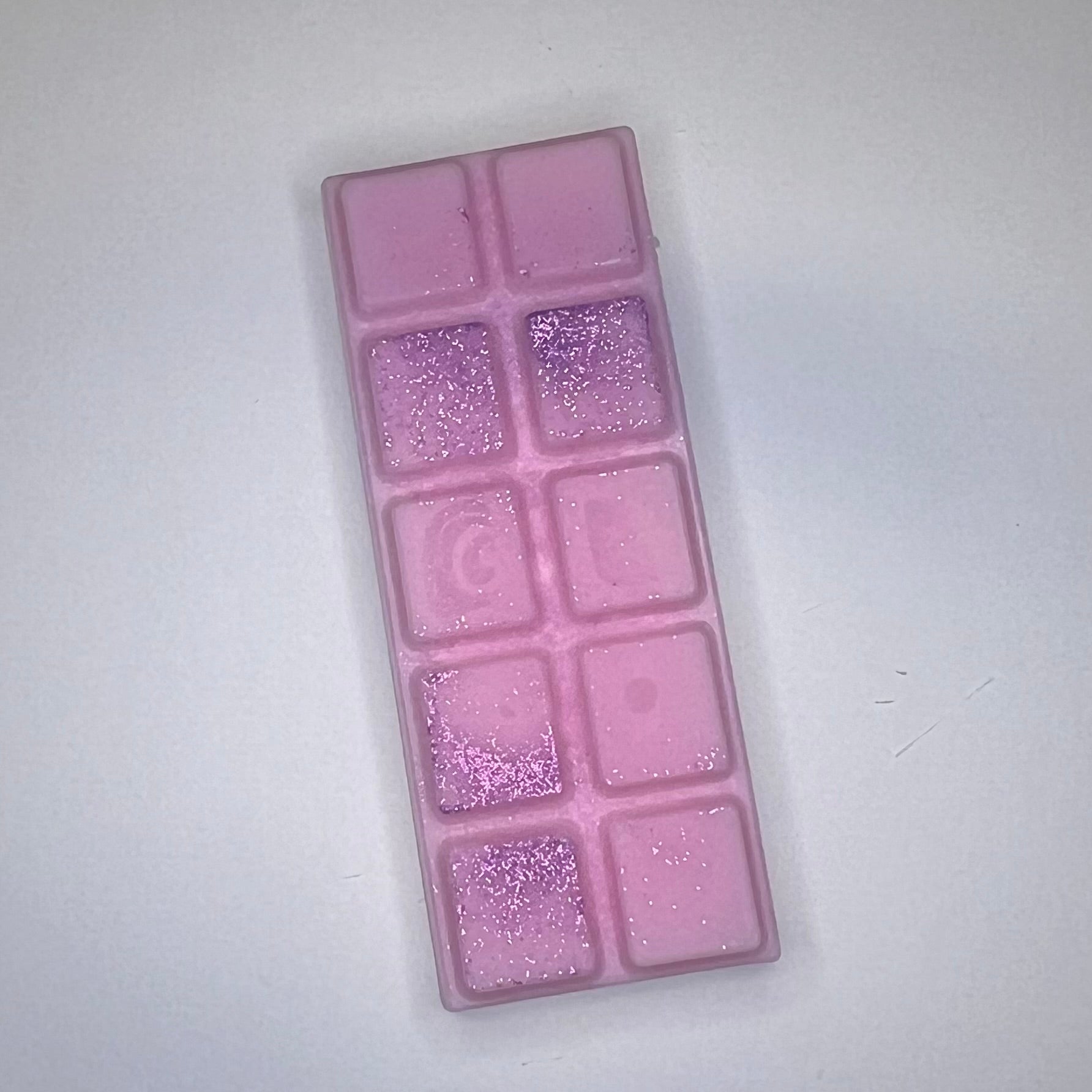 Rosa duftvoks med rosa glitter