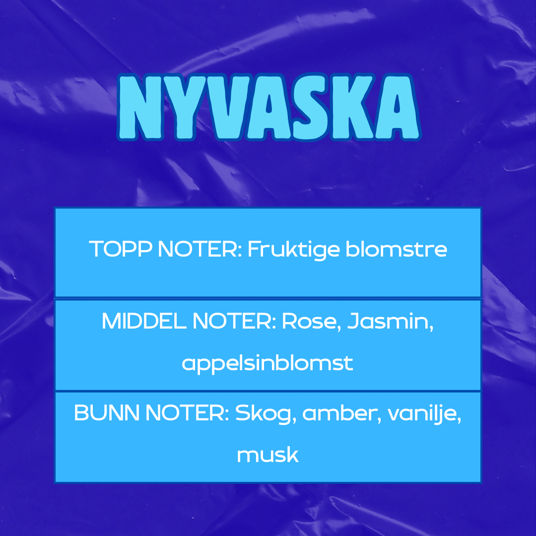 Beskrivelse av duft
Toppnoter: Fruktige blomstre
Middelnoter: Rose, jasmin, appelsinblomst
Bunnoter: Skog, amber, vanilje, musk