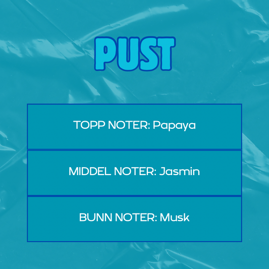 Beskrivelse av duft
Toppnoter: Papaya
Middelnoter: Jasmin
Bunnoter: Musk