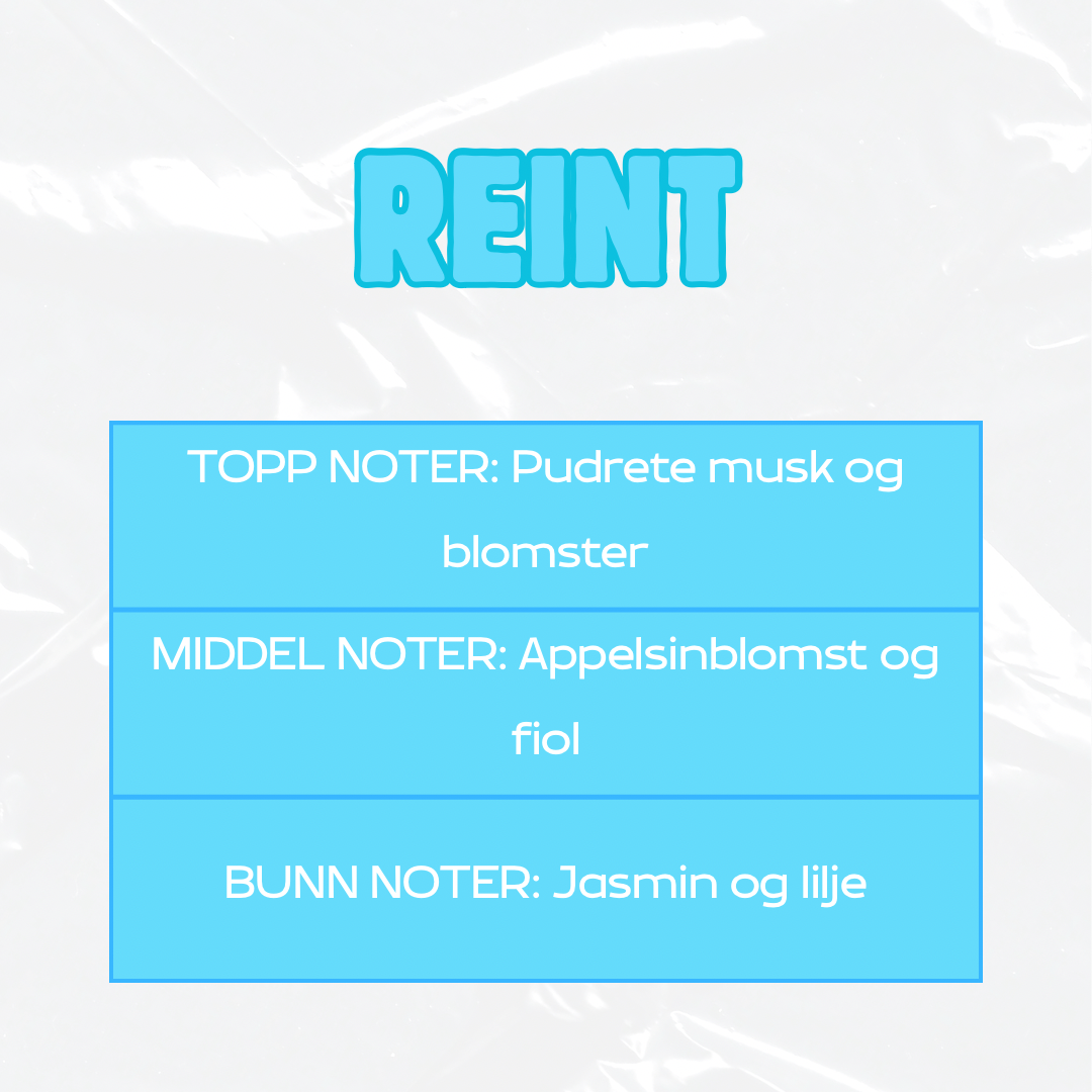 Beskrivelse av duft
Toppnoter: Pudrete musk og blomster
Middelnoter: Appelsinblomst og fiol
Bunnoter: Jasmin og lilje